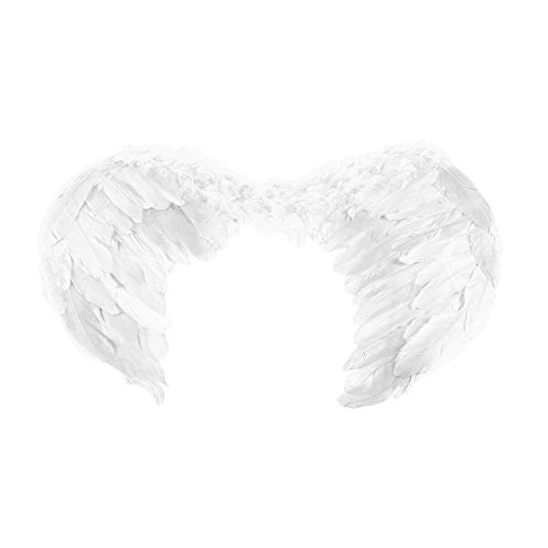 Dailyinshop Nuevo Vestido de Disfraces de Fiesta de Disfraces de alas de ángel de Hadas de Plumas 45 * 35 cm (Color Blanco)