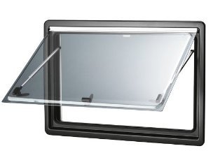 Dometic 204/066 S4 - Ventana de repuesto para autocaravanas (750 x 400 mm), sin cuadro, Gris