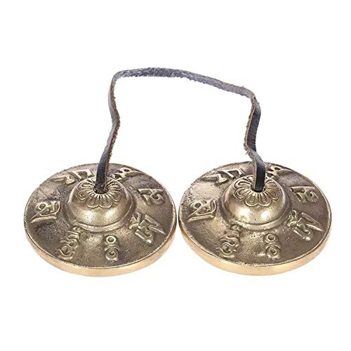 Handpan tambor Tibetano campanas seis palabras Mantras Tingsha artesanal de cobre 6.5cm