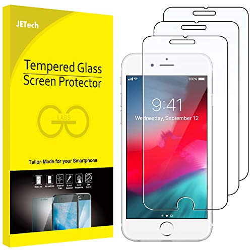 JETech Protector de Pantalla para iPhone 8 Plus, iPhone 7 Plus, iPhone 6s Plus y iPhone 6 Plus, Vidrio Templado, 3 Unidades