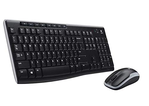 Logitech MK270 Combo Teclado y Ratón inalámbrico para Windows, Conexión 2,4 GHz, Ratón Inalámbrico Compacto, 8 Teclas de Acceso Directo, Batería 2 Años, PC/Portable, QWERTY Italiano, color Negro