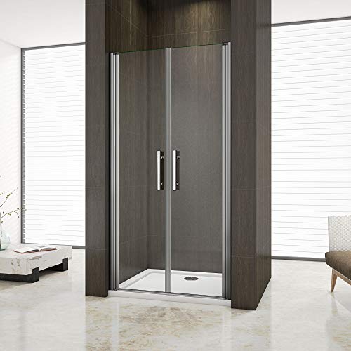 Mampara de Ducha Puerta Abatible Frontal Vidrio Nano Antical 6 MM 70x195cm