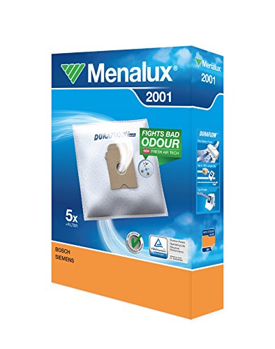 Menalux 2001 Pack con 5 bolsas y 1 filtro para aspiradores Bosch, Siemens y Ufesa