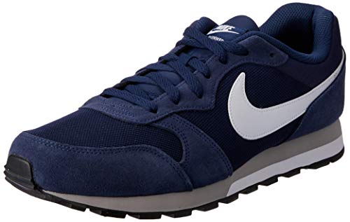 Nike Md Runner 2 - Zapatillas de correr para Hombre, Azul Marino (Azul Marino/Blanco/Gris), 45 EU