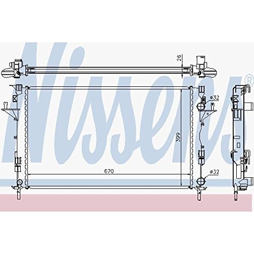 Nissens 63816A Radiador, refrigeración del motor