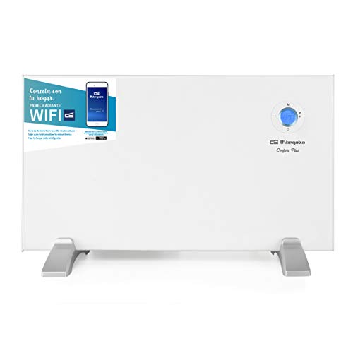 Orbegozo REW 1000 - Panel radiante digital Wi-Fi, 1000 W, pantalla digital LCD, programable, conexión inalámbrica mediante Orbegozo APP