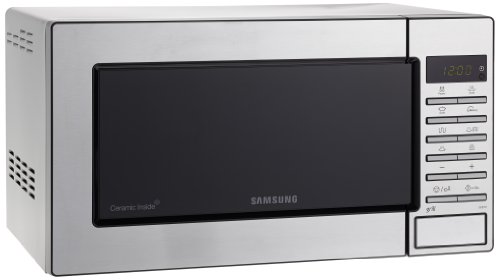 Samsung GE87M-X/Xec - Microondas con Grill, 800 W/ 1100 W, 23 Litros, Color Gris/ Acero Inoxidable