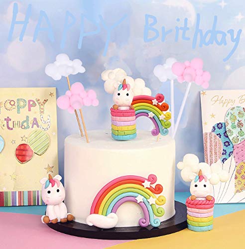 Sunshine smile Rainbow Cake Toppers,Arco Iris Decoración de Pasteles,Cupcake Topper Set,Adorno de Pastel de Bebe,Decoracion Tarta Unicornio (1)