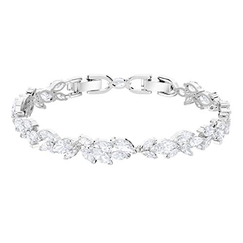 Swarovski Pulsera Louison, de Mujer, blanco, Baño de Rodio