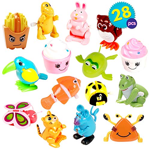 THE TWIDDLERS Juego De 28 Surtida Wind Up Juguetes En 14 Diseños Distintos | Rellenos para Bolsas De Piñatas, Detalles Fiesta, Recompensas Clase | Halloween Regalos Niño Piñata Fiesta