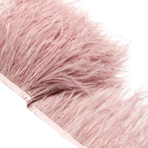 ULTNICE 2M Simulated Trims Fringe con cinta de cinta de satén para el vestido de costura Crafts Costumes DIY Decoración (Rosa)