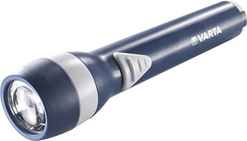 Varta 16600101401 Linterna de plástico ABS, 2AA, 16600 m, Azul, 6