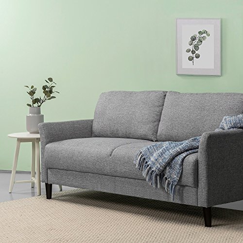 Zinus Jackie Sofá Tapizado de estilo clásico, Gris claro de 180x79x87.9 cm