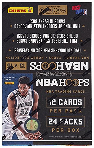 2015/16 Panini Hoops Official NBA Basketball Cards Hobby Box - 24 packs of 12 cards each!! by Hoops NBA Basketball