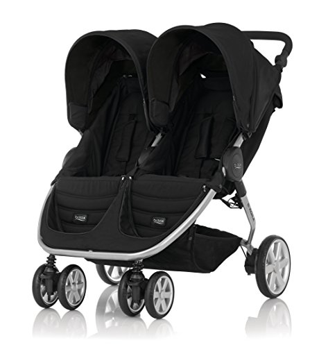 Britax B-Agile Doble - Silla de paseo gemelar, color Cosmos Black