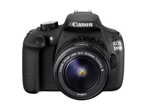 Canon EOS 1200D - Cámara réflex Digital de 18 MP (Pantalla 3", USB, HDMI, Autoenfoque), Color Negro - Kit Cuerpo con Lente EF-S 18-55 DC III