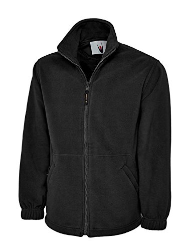 Chaqueta de forro polar con cremallera, Hombre, color negro, tamaño Large