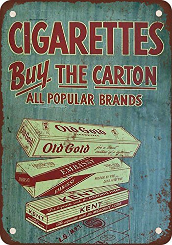 Cigarrillos comprar la caja vintage look reproducción Metal Tin Sign 8 x 12 pulgadas