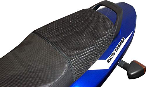 Cubierta TRIBOSEAT para Asiento Antideslizante Accesorio Personalizado Negro Compatible con Suzuki GS500F (2004-2013)