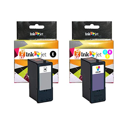 CVT - Pack Tintas Compatibles 36XL Negro + 37XL Tricolor para Lexmark X3650 X4650 X5650 X5650es X6650 X6675 Z2400 Z2420