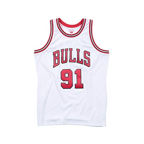 Dennis Rodman 91# Baloncesto Jersey Nuevo Uniforme Temporada, Chicago Bulls NBA Traje, Camisa Unisex, S -XXL (Color : White, Size : M)