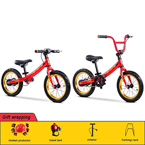 DYB Sin Pedal, Scooter de Bicicleta con Marco de Acero de Alto Carbono Dos en uno para niños Ejercicio de conducción Aprendizaje Bicicleta 2~12 años niños Juguetes