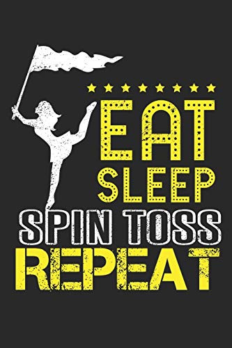 Eat Sleep Spin Toss Repeat: Farbschutz Winterschutz  Notizbuch liniert DIN A5 - 120 Seiten für Notizen, Zeichnungen, Formeln | Organizer Schreibheft Planer Tagebuch