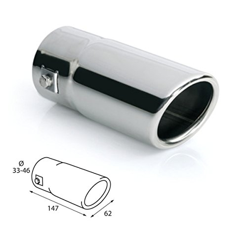 ER028 - Acero inoxidable de tubo de escape del tubo de escape de para atornillar Embellecedor de tubos de escape universales