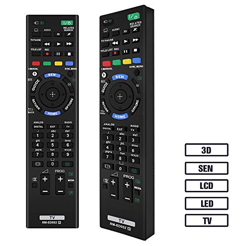 Grock RM-ED052 mando a distancia compatible de repuesto para SONY SMART TV/HDTV/3d/LCD/LED, aplicable RM-ED053 RM-ED060, kdl-40 W905 a KDL-46 W905 A KDL-55 W905 A KDL-65 W855 A
