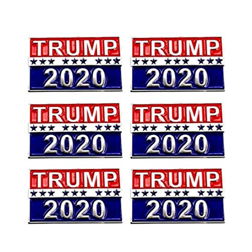 Holibanna Trump 2020 Elección Política Pines Campaña Republicana Broche Político Pin Insignia del Presidente de América para Mujeres Hombres 6 Piezas