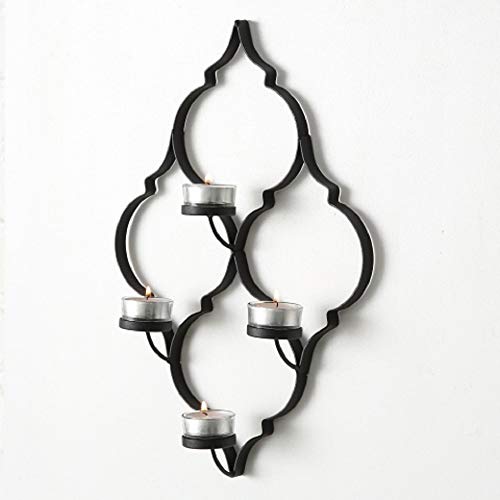 Home Collection - Candelabro (metal, 40 cm), color negro