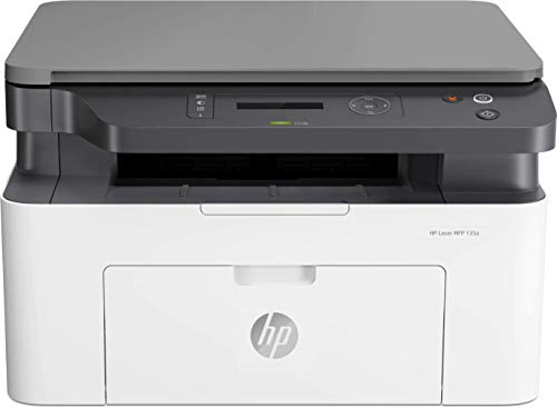 HP Laser MFP 135w - Impresora láser multifunción (imprime, copia y escanea, 20 ppm, LED, USB 2.0 de alta velocidad, WiFi), blanco