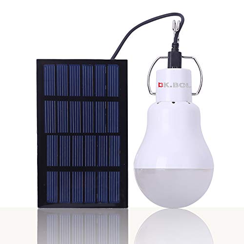 KK. Bol Solar lámpara portátil luz LED Bombilla Panel Solar campaña Camping noche luz de trabajo