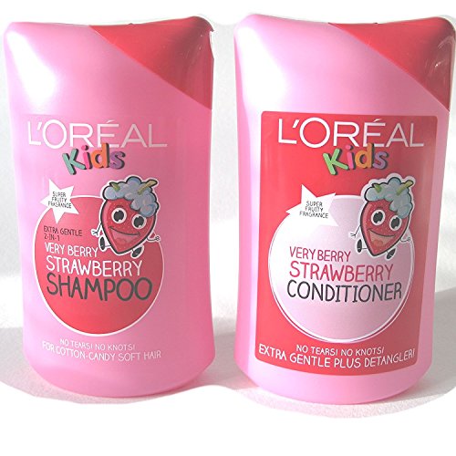 L'Oreal - Champú infantil fresa Very Berry Strawberry, 250 ml más acondicionador L'Oreal Very Berry Strawberry 250 ml