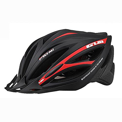 MIAO Casco de ciclista-deportes al aire libre Super Light integrado de aluminio de ciclo Cascos (EPS carcasa PC corporal + espumante) , black red