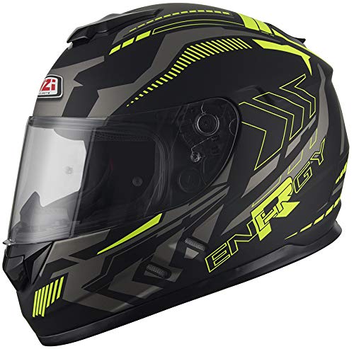 NZI - Casco Fusion Energy Negro-Amarillo Mate HOMOLOGADO (M)