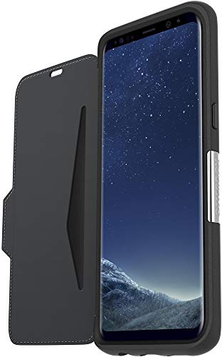 OtterBox Strada - Funda de piel formato folio para Samsung Galaxy S8, color negro