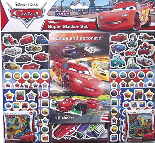 Set 500 pegatinas. Cars