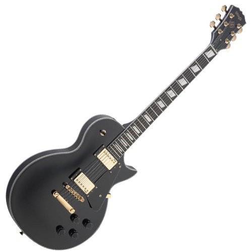 Stagg L400-BK - Guitarra eléctrica (pastillas humbucker, puente tune-o-matic, 4 cuerdas), color negro
