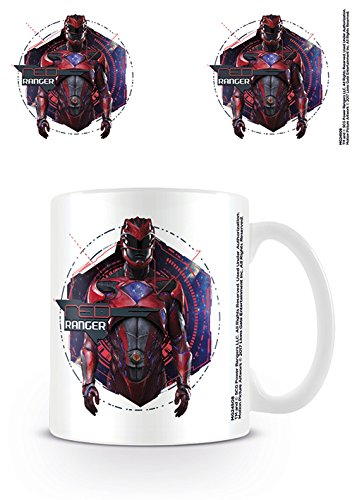 Taza de cerámica para té o café con diseño del Power Ranger Rojo de la película Oficial Power Rangers, en Caja, 315 ml, de la Marca Pyramid International