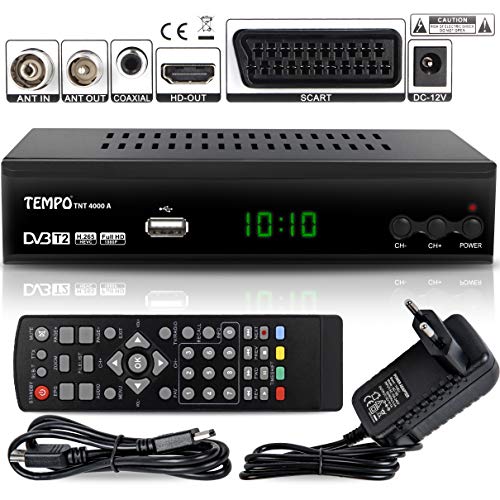 Decodificador TDT Terrestre, superpow Sintonizador TDT Television DVB T2 Full  HD/1080p/3D/H.265/Dolby/MPEG-2/4, Soporte USB WiFi DONGLE MT7601 / Nuevo  Sistema con Control Remoto y Cable HDMI : : Electrónica