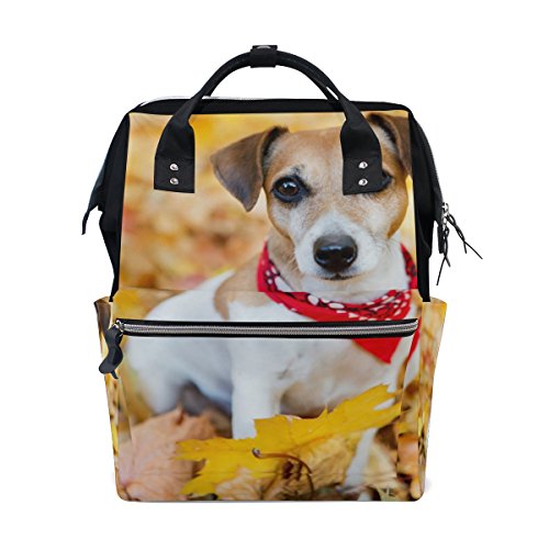 Tizorax Jack Russell Terrier Puppy Diaper Sac à dos Grande capacité bébé Sac multifonctions Sacs à couches de voyage Maman Sac à dos pour bébé Care