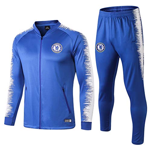 Traje de entrenamiento Football Club Ropa deportiva para hombres - Chaqueta y pantalones Regalo de fanático del fútbol Sudadera con cremallera completa cálida y transpirable,3,M#170to175CM