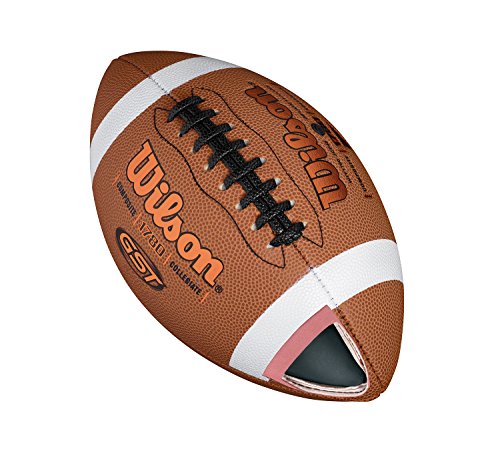 Wilson WTF1780XB Pelota de fútbol Americano GST Official Composite Juego recreativo, Unisex Adulto, Marrón, Tamaño Oficial