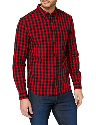 Wrangler LS 1 Pkt Shirt Camisa, Rojo (Formula Red Xwo), Large para Hombre