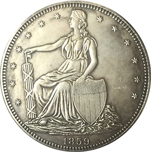 Bespoke Souvenirs Recuerdos a Medida RARA Antiguo Estados Unidos 1859 año de Libertad Gran Plata Media Moneda de dólar