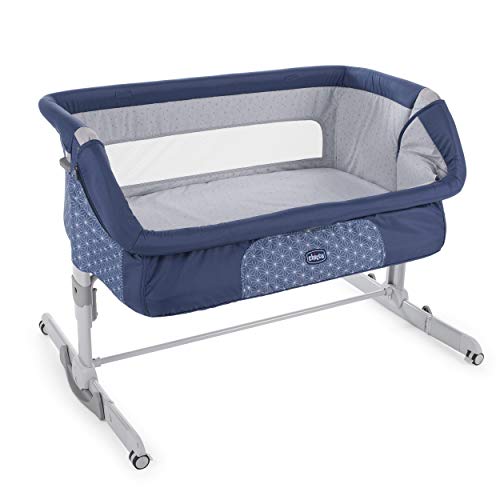 Chicco Next 2 Me Dream - Cuna de colecho con anclaje a cama, balancín y 11 alturas, Azul (Navy)