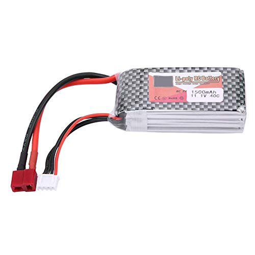 Dilwe Bater¨ªa LiPo RC, ZOP Power 3S 11.1V 1300mAh 4500mAh 5500mAh bater¨ªa Recargable LiPo con T-Plug para RC Coche/AVI¨®n/Barco(1500mAh 40C)