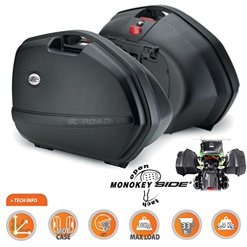 GIVI K33N K33 Monokey Baúl Lateral, Cada Baúl, 33 Litros de Volumen y 10 Kg de Carga, Set de 2 Piezas