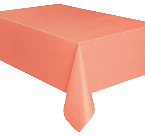 Mantel de Plástico - 2,74 m x 1,37 m - Rosa Coral